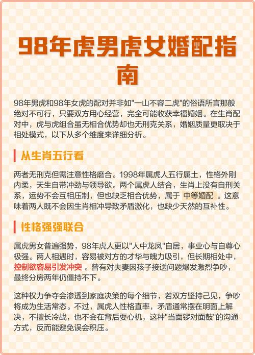 98年属虎2024年运势及运程男性婚姻 98年属虎2024年运势及运程女性婚姻