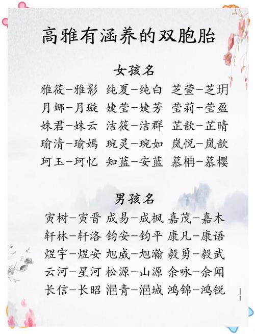 双子座宝宝如何取名