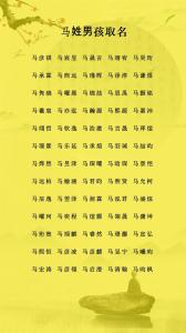 马宝宝起什么名字好