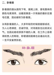 眉毛看相：男人卧蚕眉看相图解
