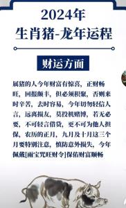 83年猪女2024年41岁运势每个月 83年猪女2024年41岁运势