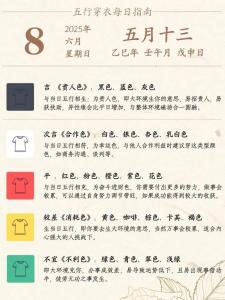 每天五行穿衣 2022年6月8日五行属什么 幸运颜色