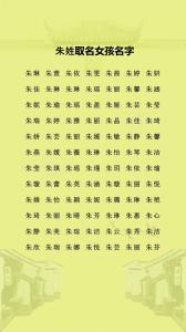 2015羊年姓朱女孩好听名字