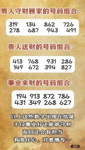带财运的数字组合 吉上加吉的手机号