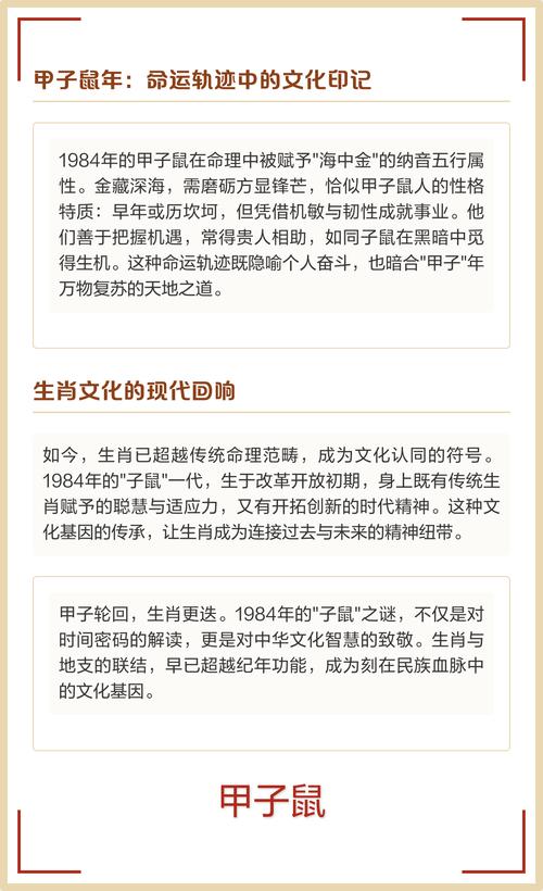 1984年出生的人是什么命