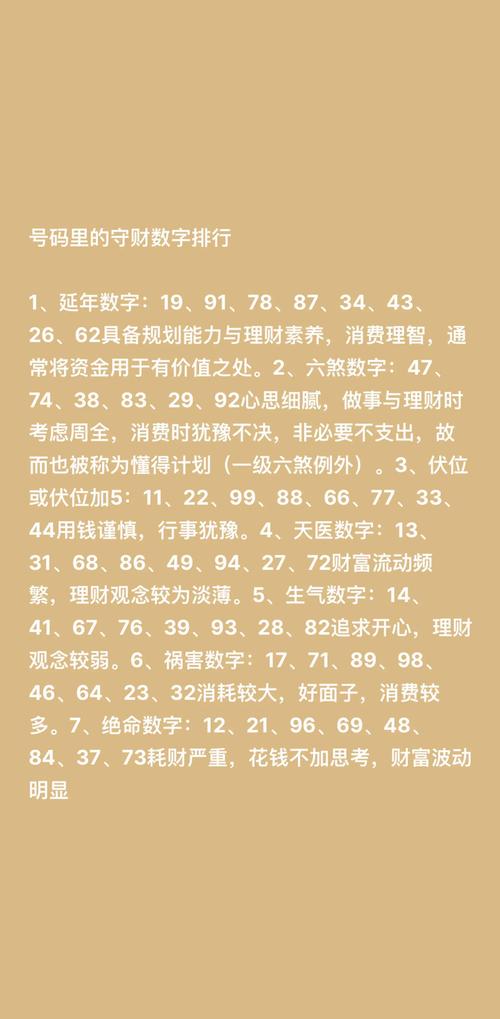 算财运数字