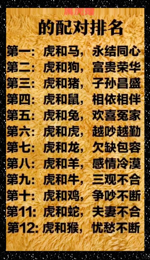 属羊和属虎的婚配性格工作感情会合拍吗