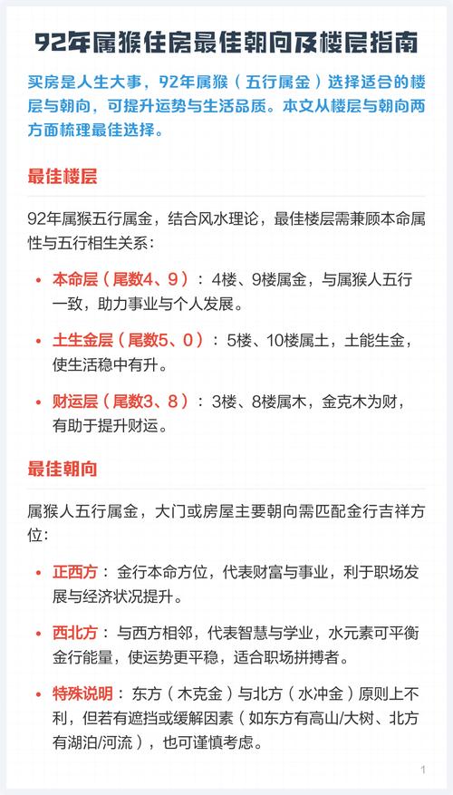 属猴买房子什么方位好呢 根据五行选择房子方向