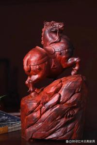 石榴木命风水摆件 弓箭护主平安