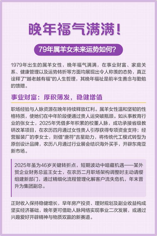 1979年几月生的女人运气好