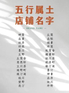 适合土命人的公司名字
