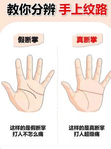 男人假断掌手相图解，怎么分辨真假断掌？