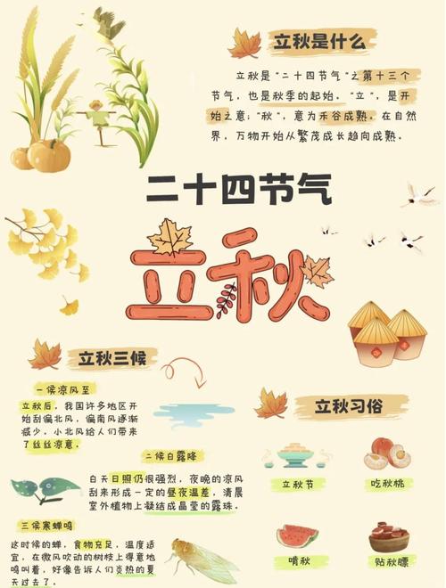立秋是二十四节气中的第几个节气立秋为第十三节气