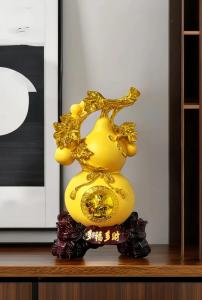 进门摆件葫芦  可取其&ldquo;双圆&rdquo;&ldquo;福禄无边&rdquo;的寓意