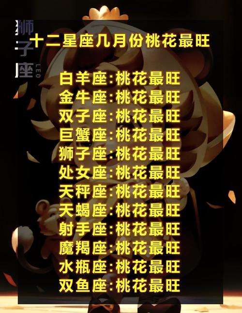 十二星座里哪个星座最走桃花运