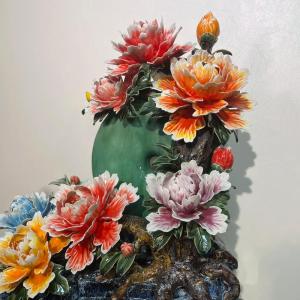 哪种假花摆在客厅优雅旺财  牡丹永不过时