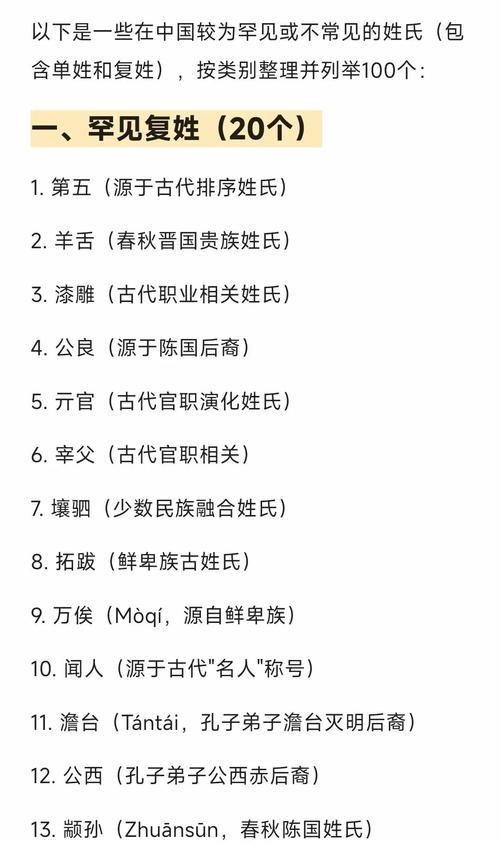 历史上血统最纯正的姓氏有哪些
