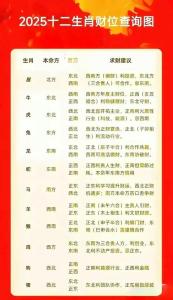 十二生肖2025年财运大揭秘