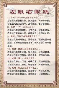 不同时辰右眼皮跳吉凶预兆