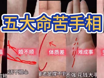 什么样的手相最苦命，什么样的手相不好