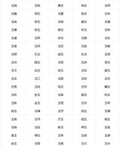 带玉字的男孩名字大全