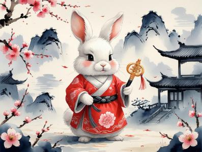 属兔身边的小人是谁