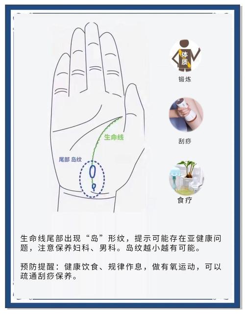 左手命运线出现岛纹代表什么