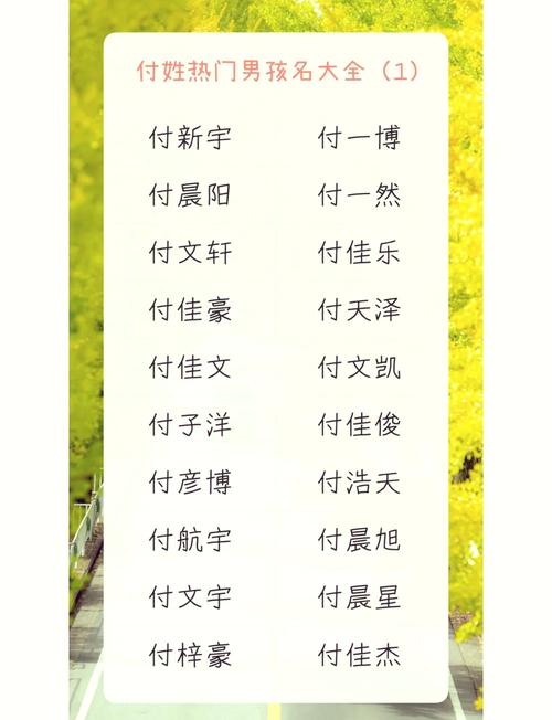 有含义的付姓女孩名字