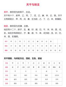 天干地支算命基础详解