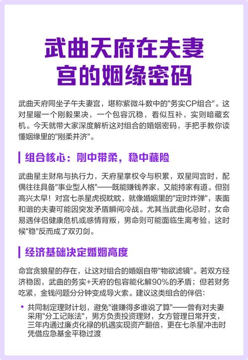 武曲天相在命宫的婚姻  武曲星在巳亥宫配偶有钱