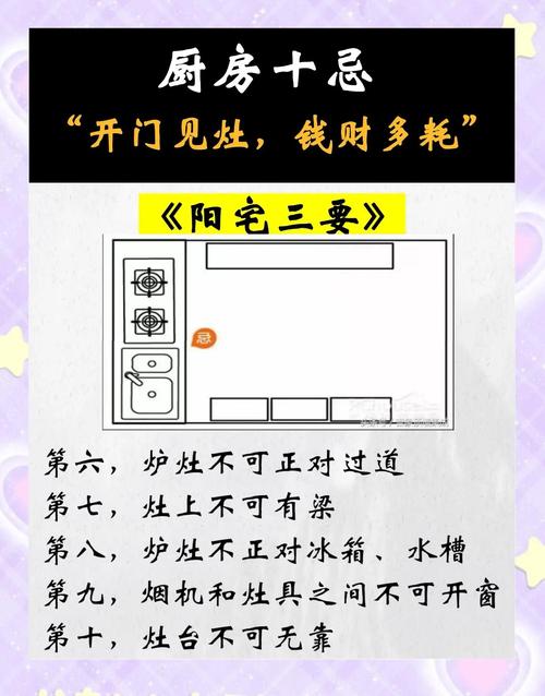厨房风水禁忌多