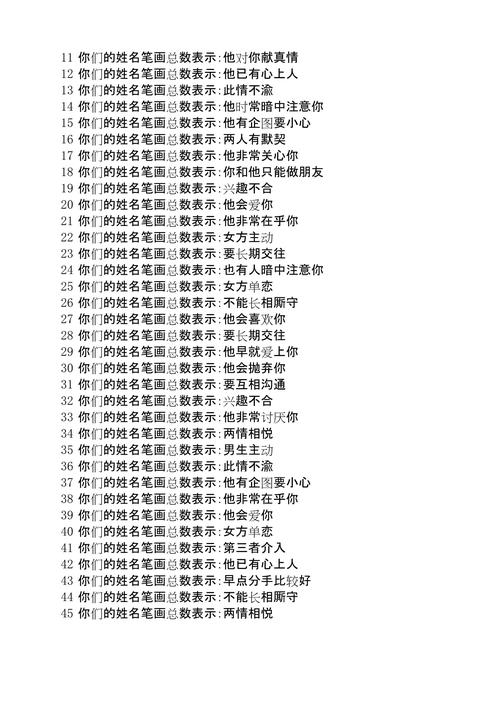 恋爱配对姓名缘分测试 男女名字笔画差别很大怎么办