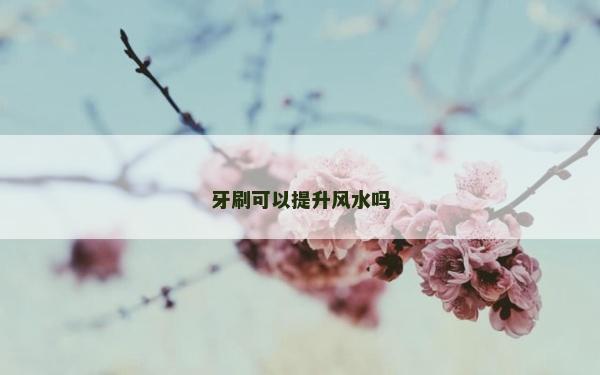 牙刷可以提升风水吗
