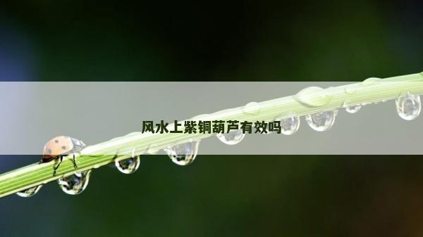 风水上紫铜葫芦有效吗