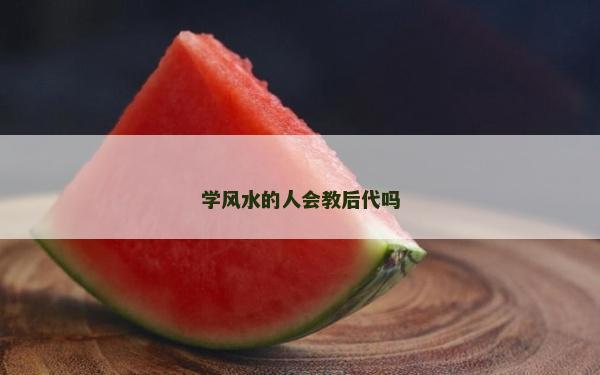 学风水的人会教后代吗