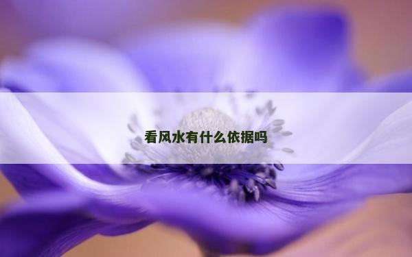 看风水有什么依据吗