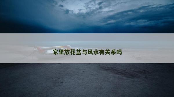 家里放花盆与风水有关系吗