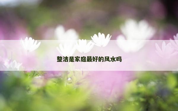 整洁是家庭最好的风水吗