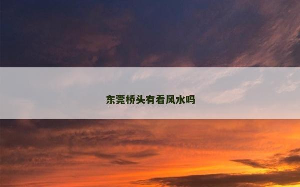 东莞桥头有看风水吗