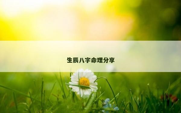 生辰八字命理分享