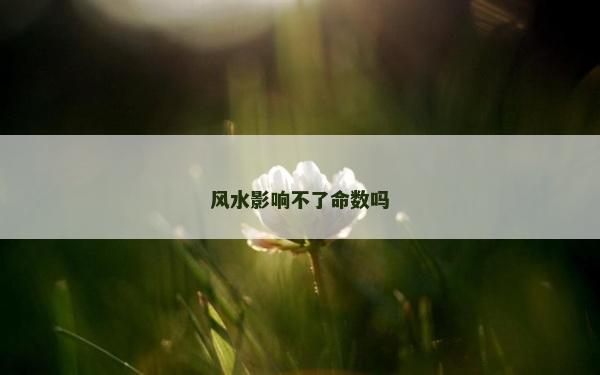 风水影响不了命数吗