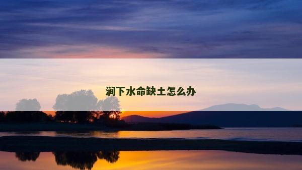 涧下水命缺土怎么办