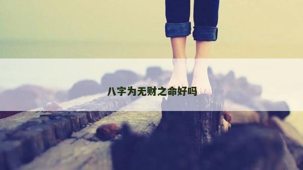 八字为无财之命好吗