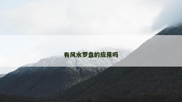 有风水罗盘的应用吗