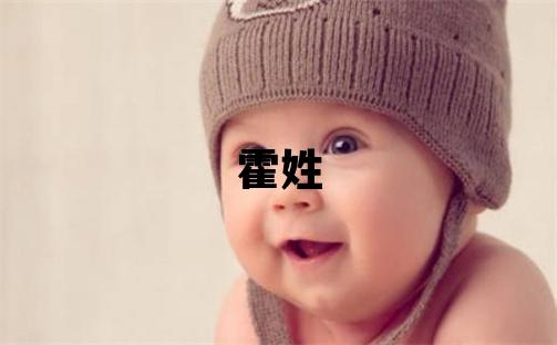 霍姓洋气的男孩名字