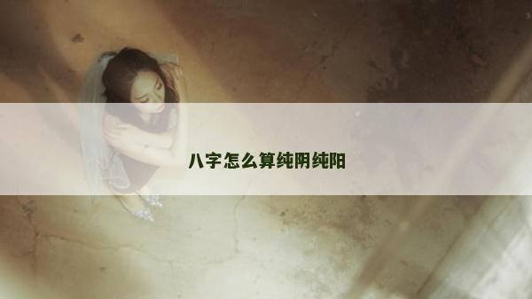 八字怎么算纯阴纯阳