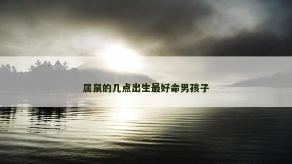 属鼠的几点出生最好命男孩子