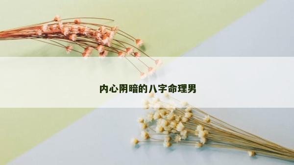 内心阴暗的八字命理男
