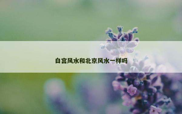 白宫风水和北京风水一样吗