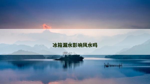 冰箱漏水影响风水吗